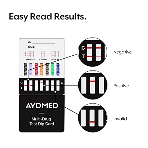 Aidteq Professional Rapid Multi-Drug Test Dip Cards | 5 Pack | Urine Drug Tes...