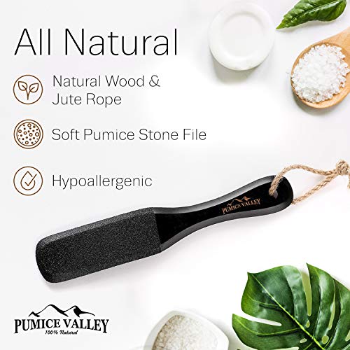 Pumice Stone Foot Scrubber - Pedicure Foot File with Handle for Dry Dead Skin...