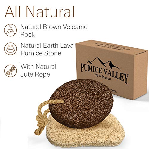 Pumice Stone for Feet - Natural Lava Foot Stone with New Eco-Friendly Holder ...