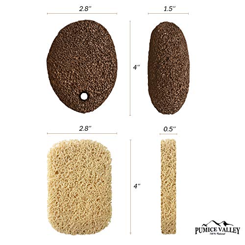 Pumice Stone for Feet - Natural Lava Foot Stone with New Eco-Friendly Holder ...