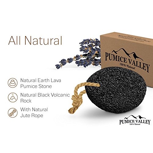 Pumice Stone - Natural Earth Lava Pumice Stone Black - Callus Remover for Fee...