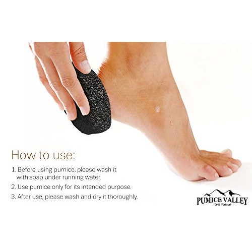 Pumice Stone - Natural Earth Lava Pumice Stone Black - Callus Remover for Fee...