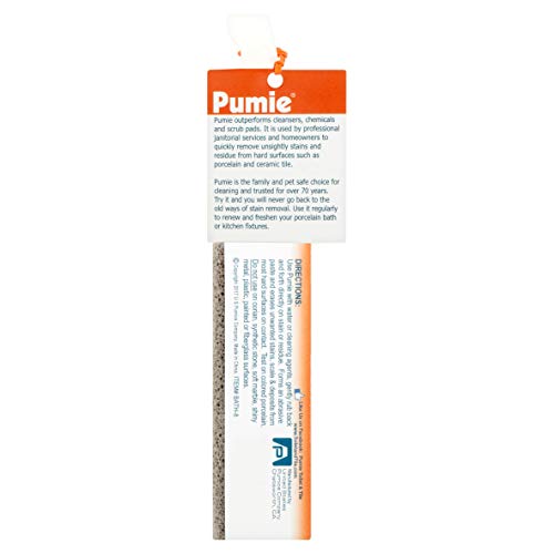 Pumie Toilet Bowl Ring Remover, TBR-6, Pumice Stone with Handle, Removes Unsi...