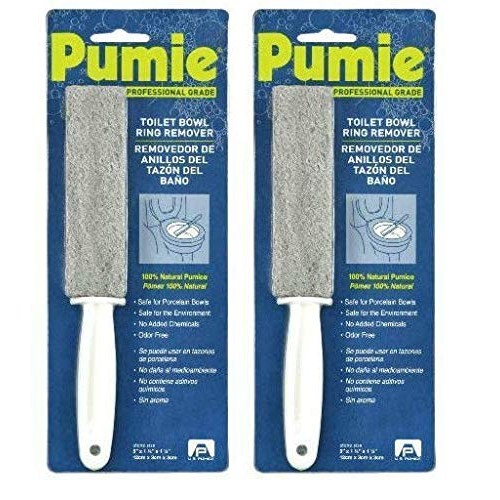 Pumie Toilet Bowl Ring Remover, TBR-6, Pumice Stone with Handle, Removes Unsi...