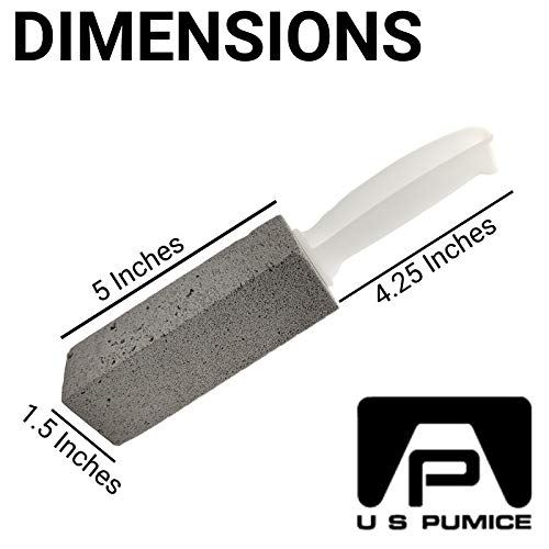 Pumie Toilet Bowl Ring Remover, TBR6, Pumice Stone with Handle, Removes Unsig...