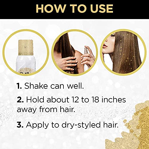 Punky Temporary Hair and Body Glitter Color Spray, Travel Spray, Lightweight,...