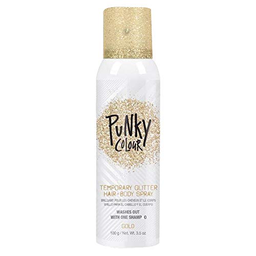 Punky Temporary Hair and Body Glitter Color Spray, Travel Spray, Lightweight,...
