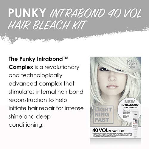 Punky Intrabond™ 40 Vol Bleach Kit, Fast Bleaching Action for Brighter Hair