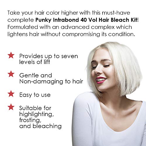 Punky Intrabond™ 40 Vol Bleach Kit, Fast Bleaching Action for Brighter Hair