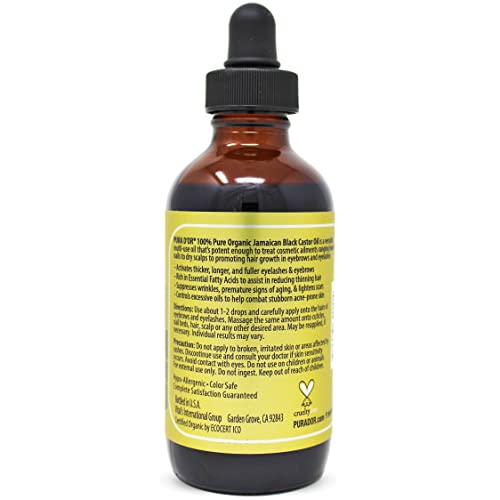 PURA D’OR Organic Jamaican Black Castor Oil (4oz) 100% Pure USDA Organic - Co...