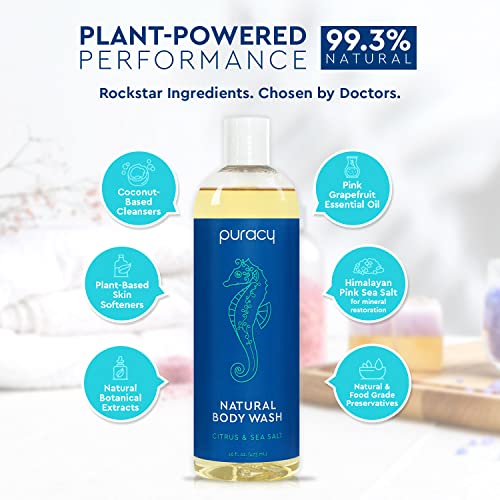 Puracy Natural Body Wash - Moisturizing Body Wash for Men & Women - Citrus & ...
