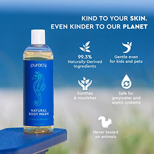 Puracy Natural Body Wash - Moisturizing Body Wash for Men & Women - Citrus & ...