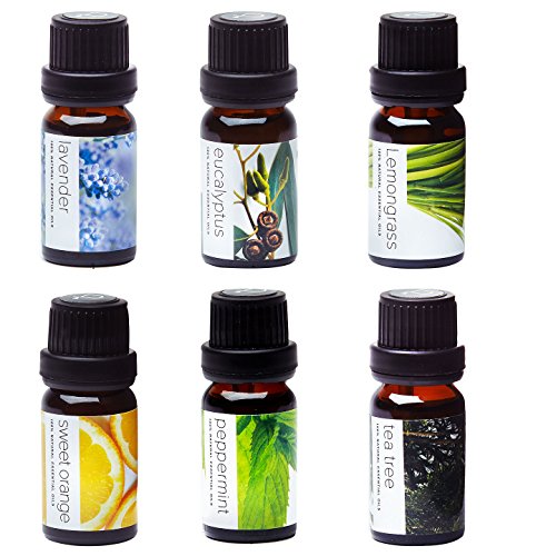 Essential Oils by PURE AROMA 100% Pure Therapeutic Grade Oils kit- Top 6 Arom...