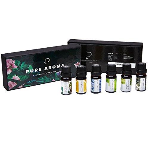 Essential Oils by PURE AROMA 100% Pure Therapeutic Grade Oils kit- Top 6 Arom...