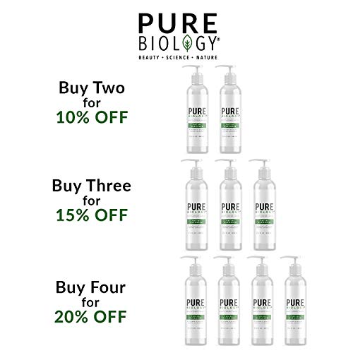 Pure Biology Facial Cleanser with Hyaluronic Acid, Gentle Anti Aging Face Was...