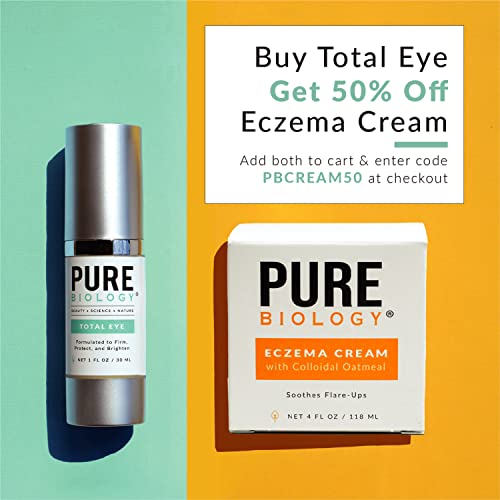Pure Biology Premium Total Eye Cream | Under Eye Cream Anti Aging Serum with ...