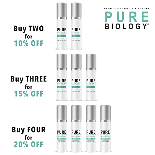 Pure Biology Premium Total Eye Cream | Under Eye Cream Anti Aging Serum with ...