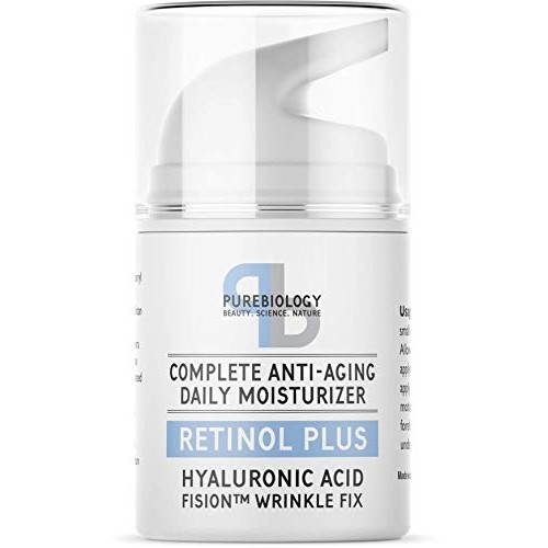 Pure Biology Retinol Moisturizer Cream with Hyaluronic Acid Vitamins B5 E & B...