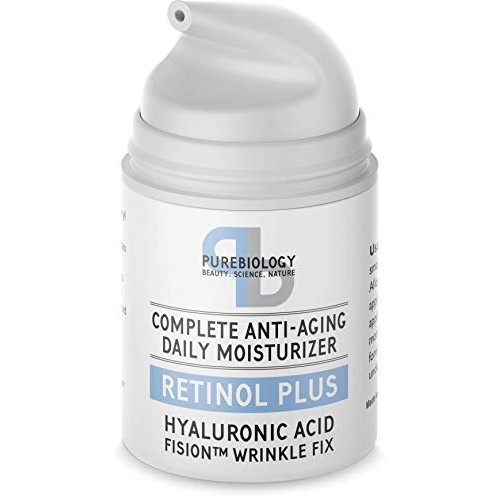 Pure Biology Retinol Moisturizer Cream with Hyaluronic Acid Vitamins B5 E & B...