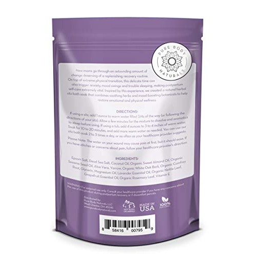 Sitz Bath Salt – Postpartum Care and Hemorrhoid Treatment – Natural Sitz Bath...