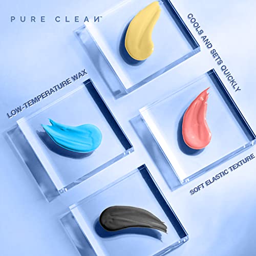 Wax Warmer, PURECLEAN Hair Removal Home Waxing Kit, Hard Wax Kit with 4 Formu...