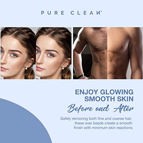 Wax Warmer, PURECLEAN Hair Removal Home Waxing Kit, Hard Wax Kit with 4 Formu...