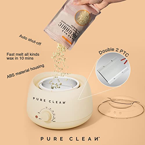 Waxing Kit Wax Warmer, PURECLEAN Hair Removal Home Waxing Kit With 4 Bags Har...