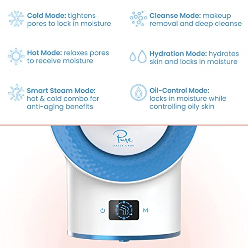 NanoSteamer Clinical - 10-in-1 Smart Steam Dermatologist Grade Ionic Facial S...