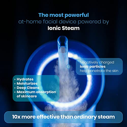 NanoSteamer Clinical - 10-in-1 Smart Steam Dermatologist Grade Ionic Facial S...