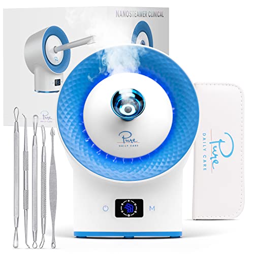 NanoSteamer Clinical - 10-in-1 Smart Steam Dermatologist Grade Ionic Facial S...