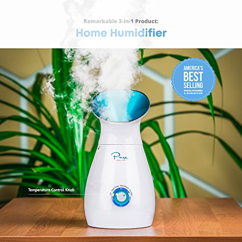 NanoSteamer Large 3-in-1 Nano Ionic Facial Steamer with Precise Temp Control ...