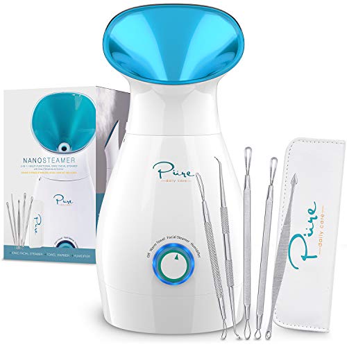 NanoSteamer Large 3-in-1 Nano Ionic Facial Steamer with Precise Temp Control ...
