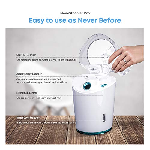 NanoSteamer PRO Professional 4-in-1 Nano Ionic Facial Steamer for Spas - 30 M...