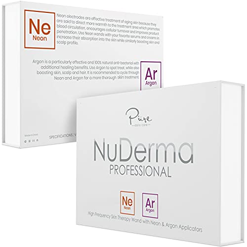 NuDerma Professional Skin Therapy Wand - Portable High Frequency Skin Therapy...