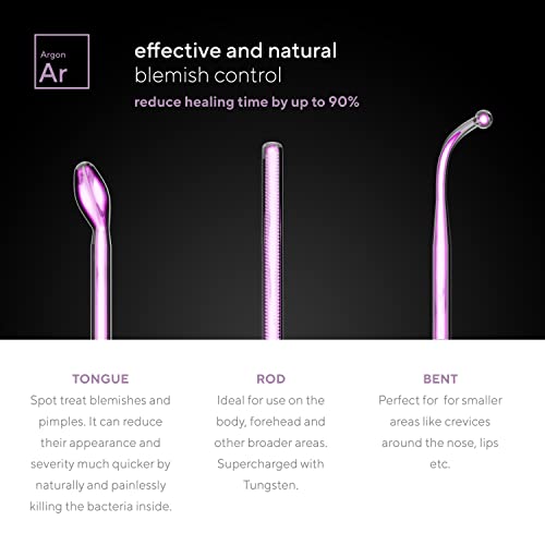 NuDerma Professional Skin Therapy Wand - Portable High Frequency Skin Therapy...