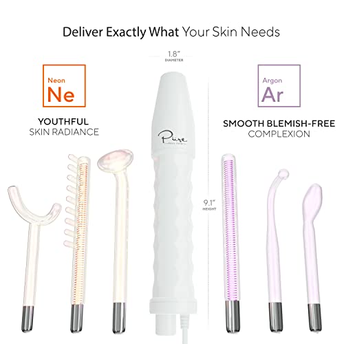 NuDerma Professional Skin Therapy Wand - Portable High Frequency Skin Therapy...