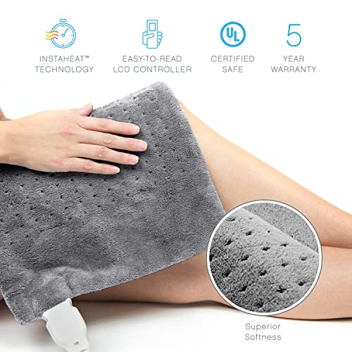 Pure Enrichment® PureRelief™ XL (12" x 24") Electric Heating Pad for Back Pai...