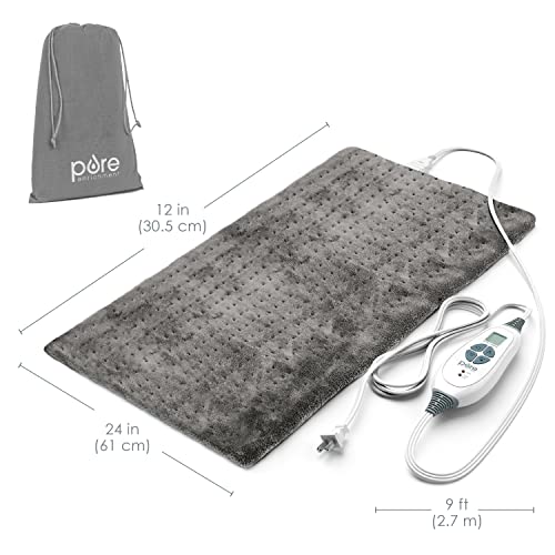 Pure Enrichment® PureRelief™ XL (12" x 24") Electric Heating Pad for Back Pai...