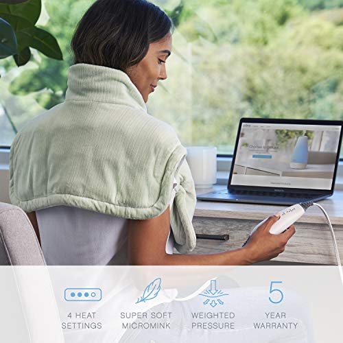 Pure Enrichment® WeightedWarmth™ Weighted Neck and Shoulder Heating Pad - 5.5...