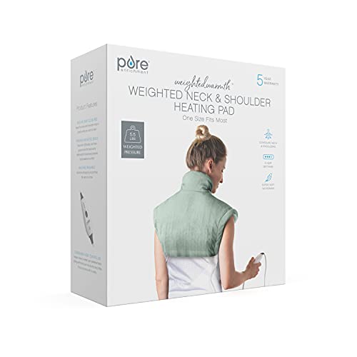 Pure Enrichment® WeightedWarmth™ Weighted Neck and Shoulder Heating Pad - 5.5...