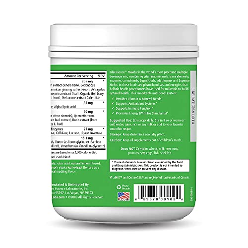 Pure Essence Labs LifeEssence Multivitamin Powder for Women and Men - Natural...