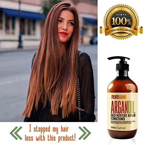 Moroccan Argan Oil Shampoo and Conditioner SLS Sulfate Free Set - Best Gift f...