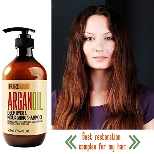 Moroccan Argan Oil Shampoo and Conditioner SLS Sulfate Free Set - Best Gift f...