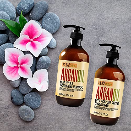 Moroccan Argan Oil Shampoo and Conditioner SLS Sulfate Free Set - Best Gift f...