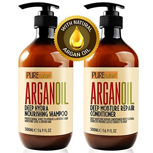 Moroccan Argan Oil Shampoo and Conditioner SLS Sulfate Free Set - Best Gift f...