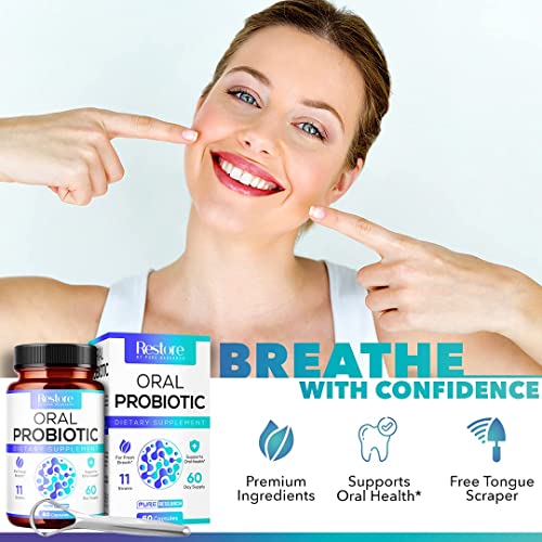Dental Probiotic for Bad Breath Support, Oral Health Maintenance & Fresh Brea...