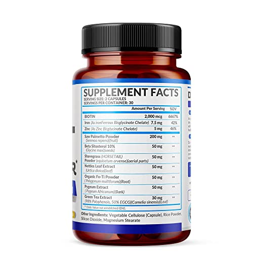 DHT Blocker Hair Growth Support Supplement - Supports Healthy Hair Growth, He...