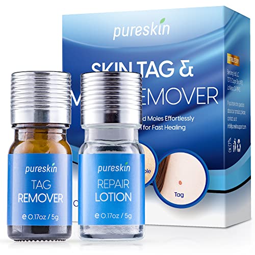 Pureskin Skin Tag Remover & Mole Corrector And Repair Lotion Set, Remove Tags...