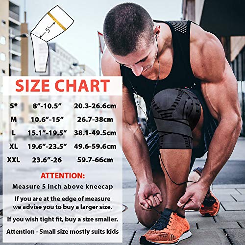 Pure Support Knee Brace, Compression Sleeve for Running, Arthritis Pain, Sports