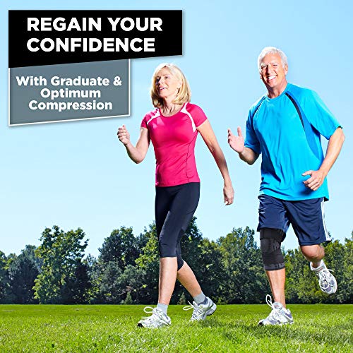 Pure Support Knee Brace, Compression Sleeve for Running, Arthritis Pain, Sports